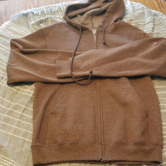 brown hoodie fruit of the loom